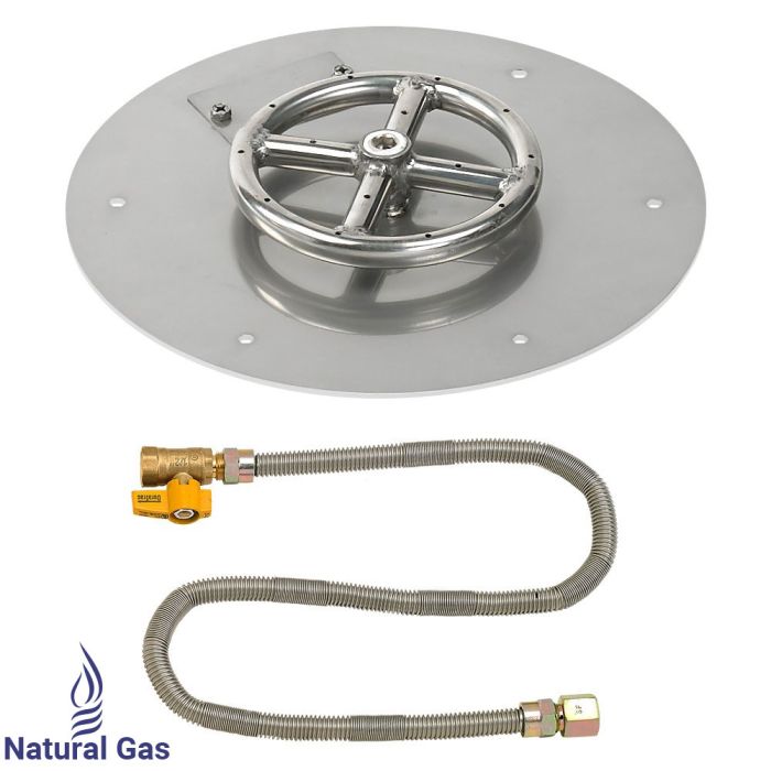 Load image into Gallery viewer, 12&quot; Round Flat Pan with Match Light Kit (6&quot; Ring) - Natural Gas
