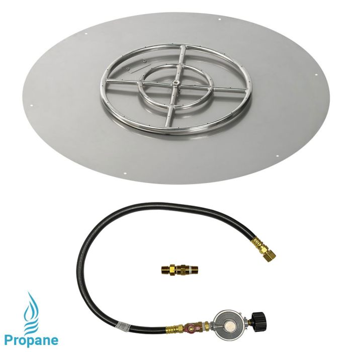 Load image into Gallery viewer, 30&quot; Round Flat Pan with Match Light Kit (18&quot; Ring) - Propane
