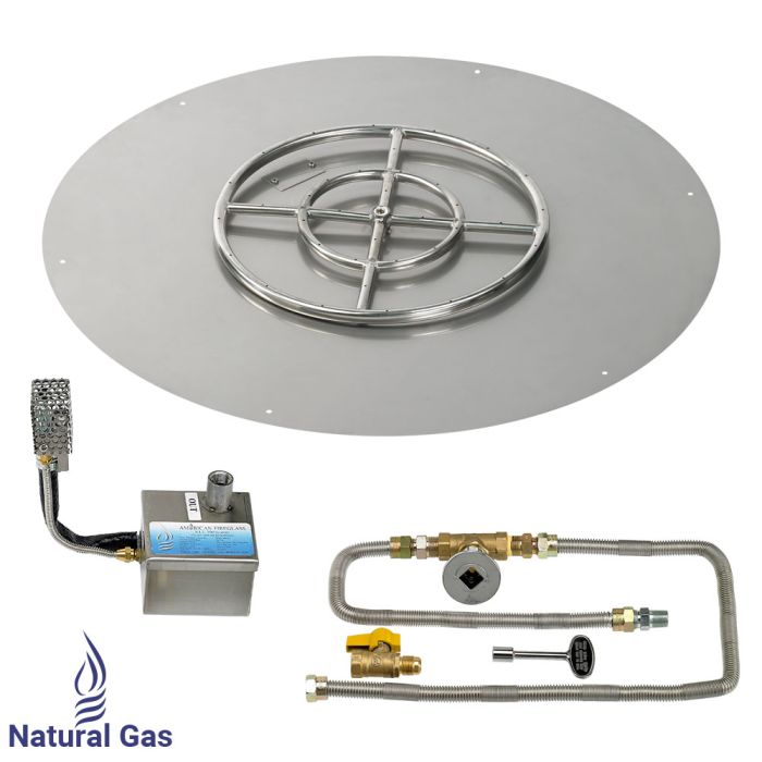 Load image into Gallery viewer, 36&quot; Round Stainless Steel Flat Pan with S.I.T. System (18&quot; Ring) - Natural Gas
