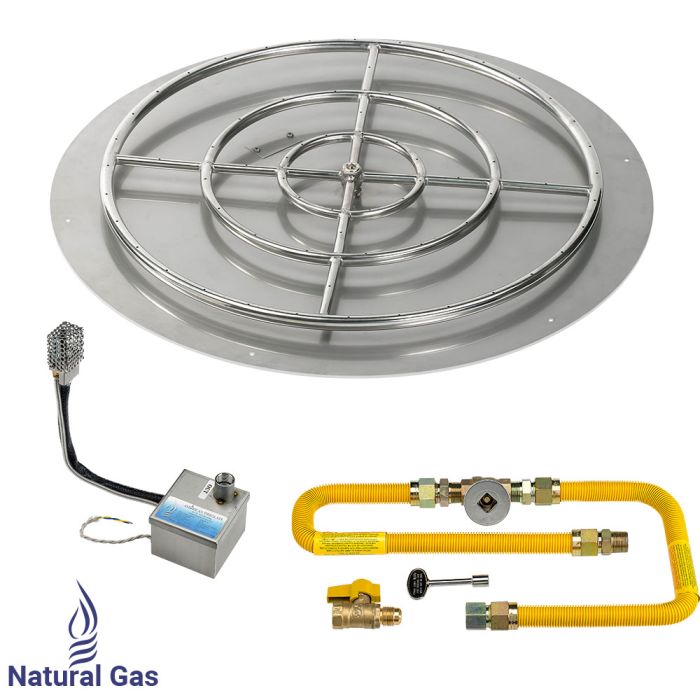 Load image into Gallery viewer, 36&quot; Round Stainless Steel Flat Pan with S.I.T. System (30&quot; Ring) - Natural Gas
