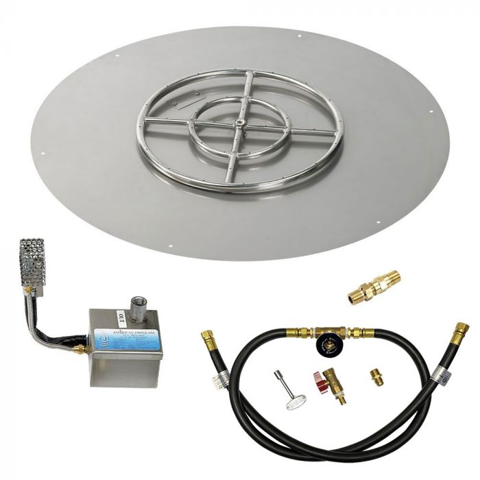 Load image into Gallery viewer, 30&quot; Round Stainless Steel Flat Pan with S.I.T. System (18&quot; Ring) - Whole House Propane
