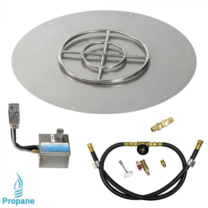 Load image into Gallery viewer, 36&quot; Round Stainless Steel Flat Pan with S.I.T. System (18&quot; Ring) - Whole House Propane
