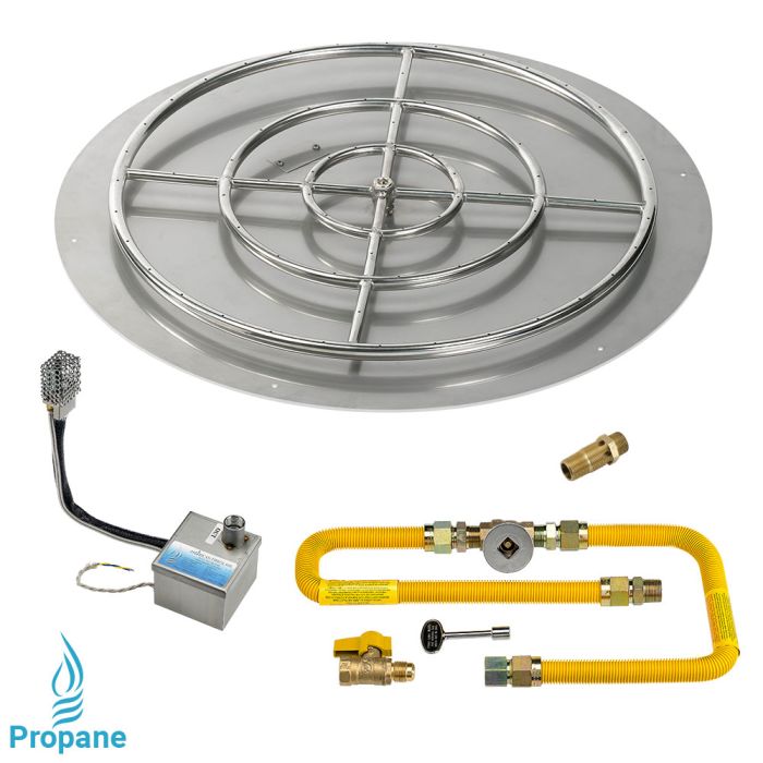 Load image into Gallery viewer, 36&quot; Round Stainless Steel Flat Pan with S.I.T. System (30&quot; Ring) - Whole House Propane
