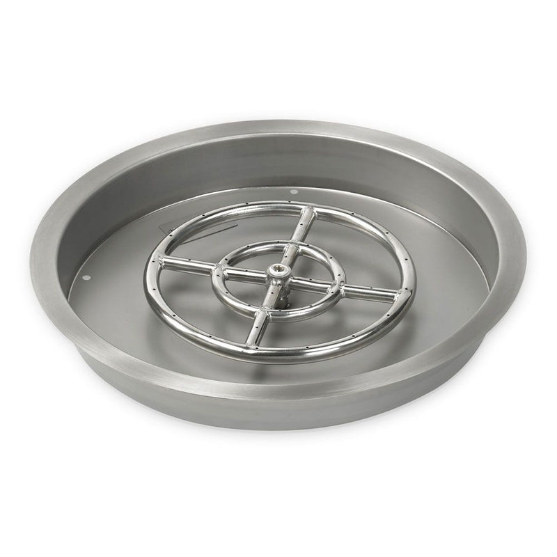 Load image into Gallery viewer, 25&quot; Stainless Steel Round Drop-In Pan With 18&quot; Ring Burner
