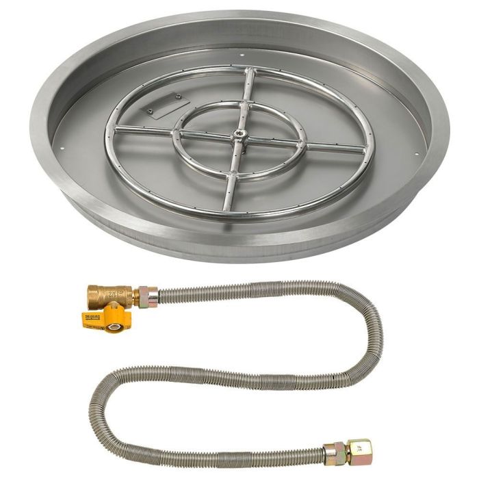 Load image into Gallery viewer, 25&quot; Round Drop-In Pan with Match Light Kit (18&quot; Fire Pit Ring) - Natural Gas
