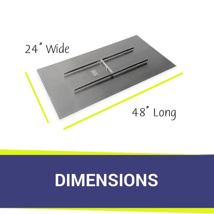 Load image into Gallery viewer, 48&quot; x 24&quot; Rectangular Stainless Steel Flat Pan with S.I.T. System - Natural Gas
