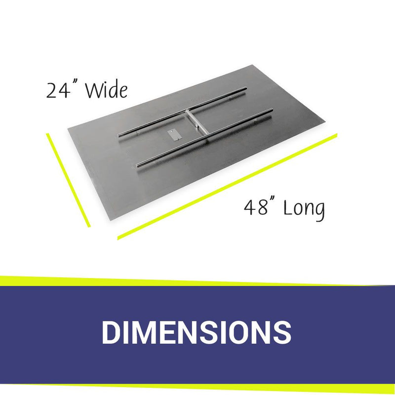 Load image into Gallery viewer, 48&quot; x 24&quot; Rectangular Stainless Steel Flat Pan
