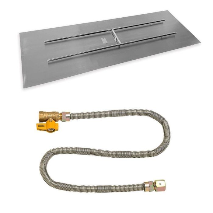 Load image into Gallery viewer, 72&quot; x 24&quot; Rectangular Flat Pan with Match Light Kit - Natural Gas
