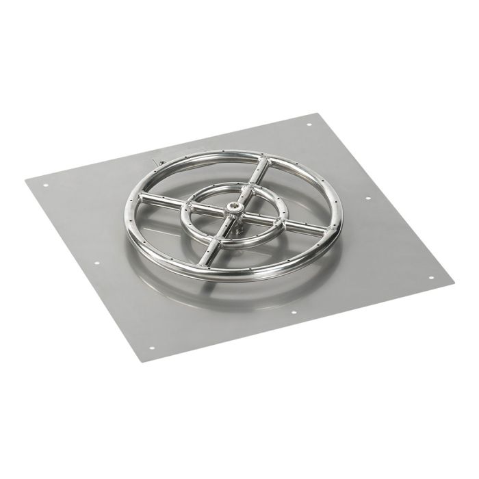 Load image into Gallery viewer, 18&quot; Square Stainless Steel Flat Pan with S.I.T. System (12&quot; Ring) - Whole House Propane
