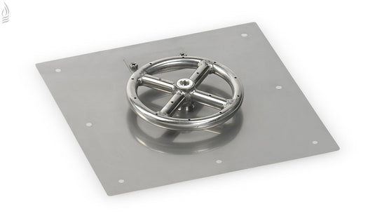 12" Square Stainless Steel Flat Pan (1/2" Nipple)