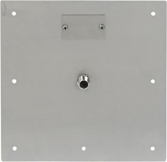 12" Square Stainless Steel Flat Pan (1/2" Nipple)