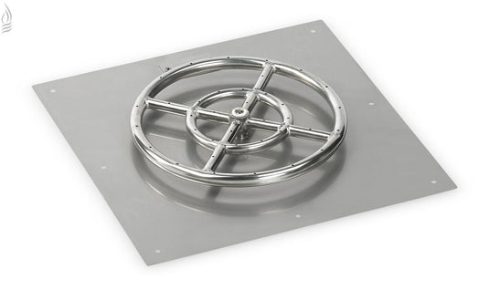 18" Square Stainless Steel Flat Pan (1/2" Nipple)