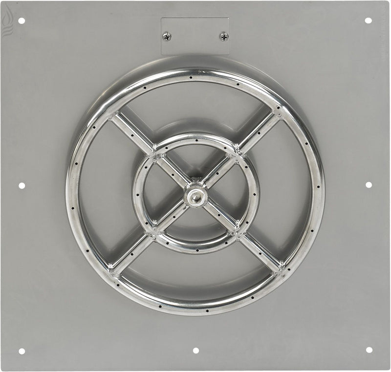 Load image into Gallery viewer, 18&quot; Square Stainless Steel Flat Pan (1/2&quot; Nipple)
