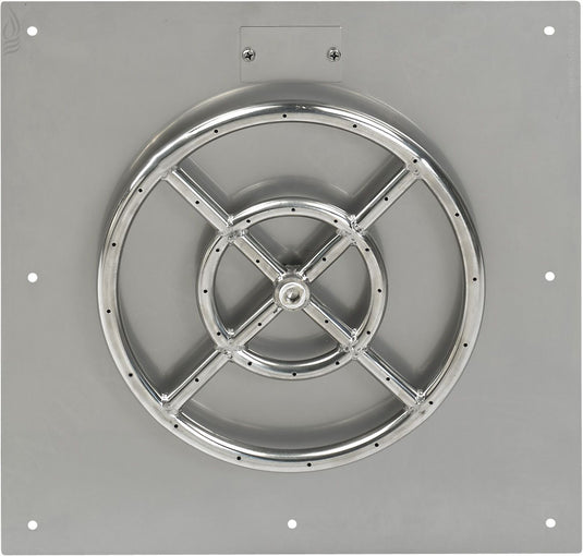 18" Square Stainless Steel Flat Pan (1/2" Nipple)