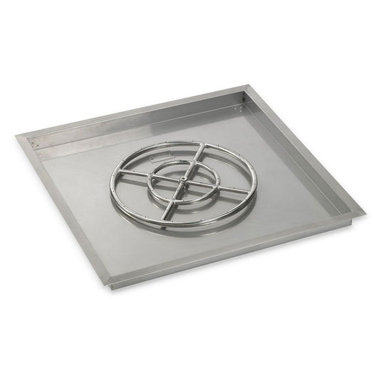 30" Stainless Steel Square Drop In Pan With 18" Ring