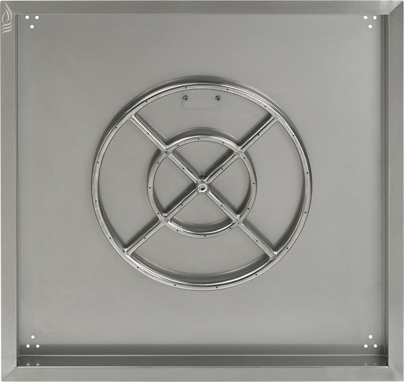 Load image into Gallery viewer, 30&quot; Stainless Steel Square Drop In Pan With 18&quot; Ring
