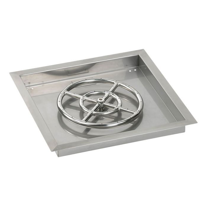 Load image into Gallery viewer, 18&quot; Square Drop-In Pan with Match Light Kit (12&quot; Fire Pit Ring) - Natural Gas
