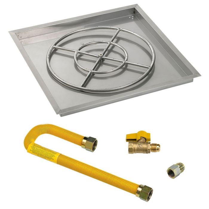 Load image into Gallery viewer, 30&quot; Square Drop-In Pan with Match Light Kit (24&quot; Fire Pit Ring) - Natural Gas
