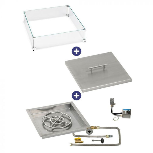 18" Square Stainless Steel Drop-In Pan with S.I.T. System (12 Ring) - Natural Gas Bundle