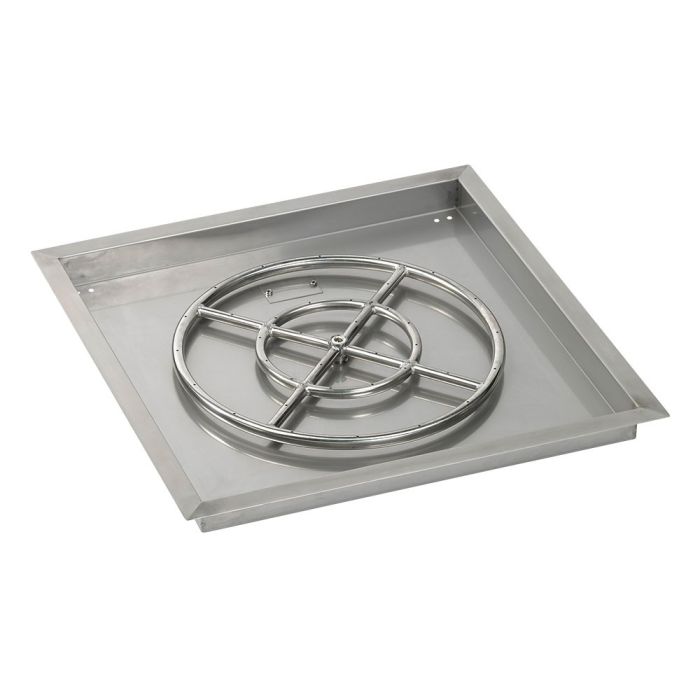 Load image into Gallery viewer, 24&quot; Square Stainless Steel Drop-In Pan with S.I.T. System (18 Ring) - Natural Gas Bundle
