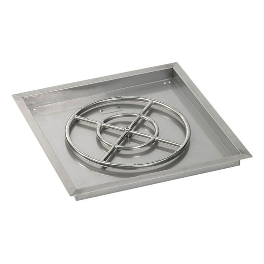 24" Square Stainless Steel Drop-In Pan with S.I.T. System (18 Ring) - Natural Gas Bundle