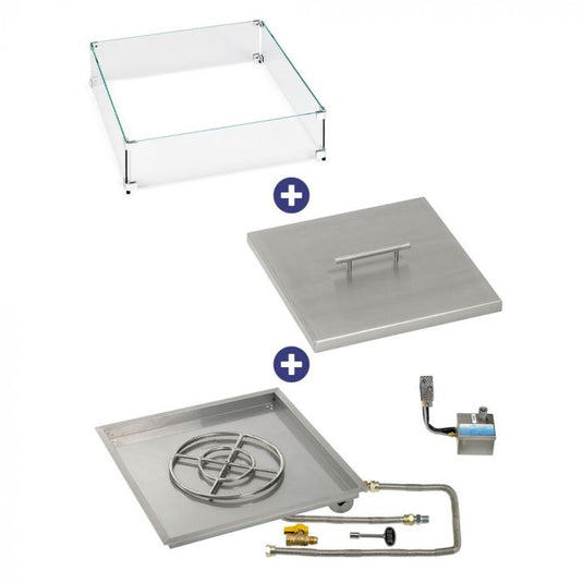 30" Square Stainless Steel Drop-In Pan with S.I.T. System (18 Ring) - Natural Gas Bundle