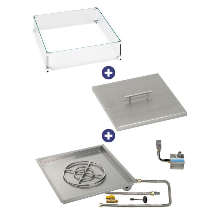 Load image into Gallery viewer, 30&quot; Square Stainless Steel Drop-In Pan with S.I.T. System (18 Ring) - Natural Gas Bundle
