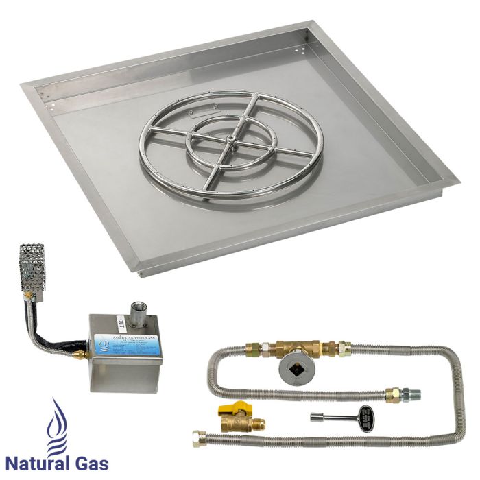 Load image into Gallery viewer, 30&quot; Square Stainless Steel Drop-In Pan with S.I.T. System (18&quot; Ring) - Natural Gas
