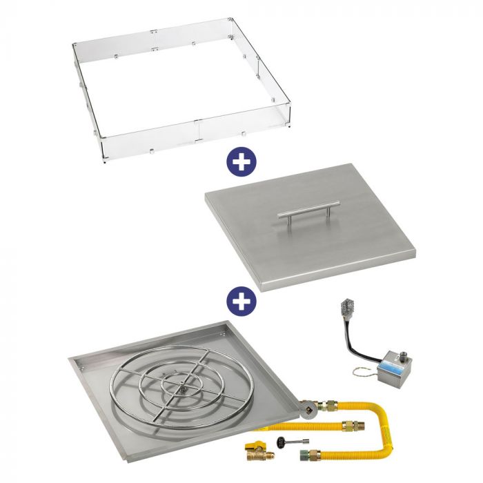 Load image into Gallery viewer, 36&quot; Square Drop-In Pan with High-Capacity S.I.T. System (30 Ring) - Natural Gas Bundle
