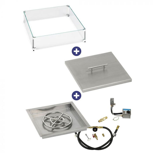 18" Square Stainless Steel Drop-In Pan with S.I.T. System (12 Ring) - Whole House Propane Bundle