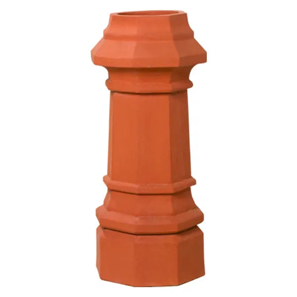 Load image into Gallery viewer, Superior Austen clay chimney pot with a classic traditional decorative design for masonry chimneys
