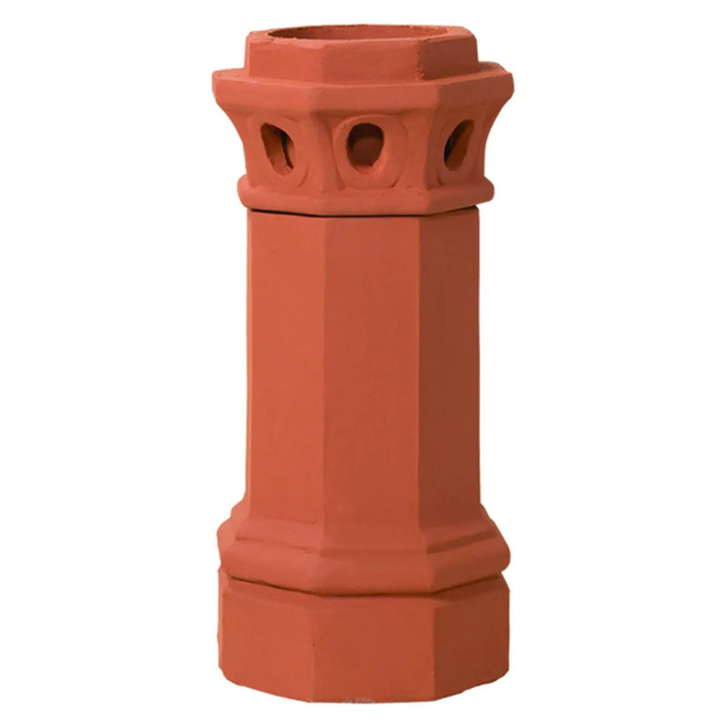 Load image into Gallery viewer, Superior Camelot clay chimney pot with a classic traditional decorative design for masonry chimneys

