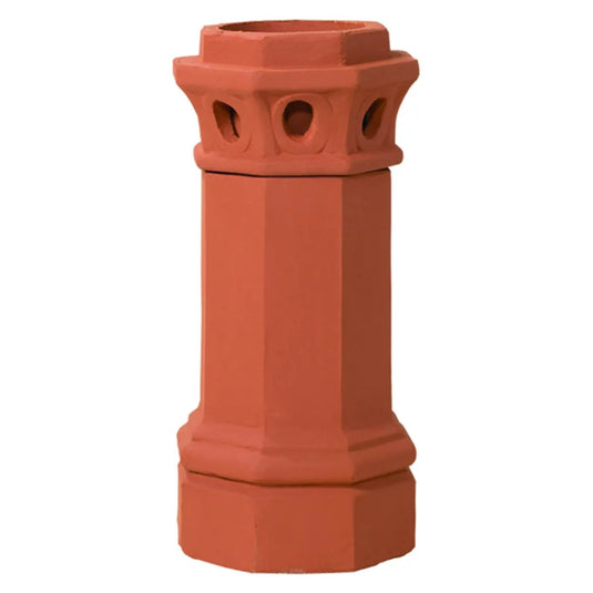 Superior Camelot clay chimney pot with a classic traditional decorative design for masonry chimneys