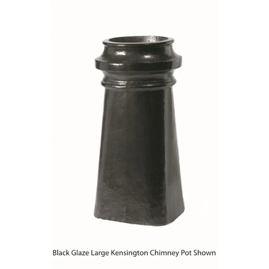 Superior Clay Corporation black-glaze chimney pot with a durable decorative finish