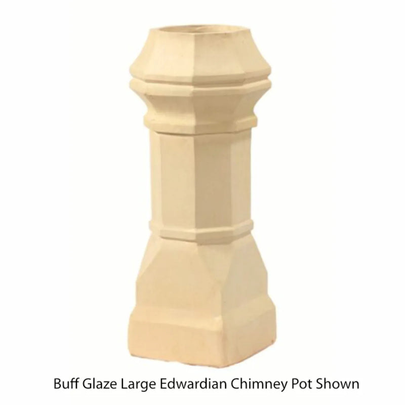Load image into Gallery viewer, Superior Clay Corporation buff-glaze chimney pot with a durable decorative finish
