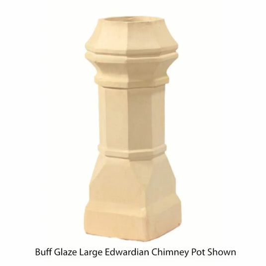 Superior Clay Corporation buff-glaze chimney pot with a durable decorative finish