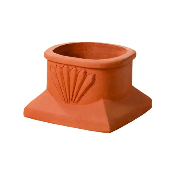Load image into Gallery viewer, Superior Essex clay chimney pot with a traditional decorative design for masonry chimneys
