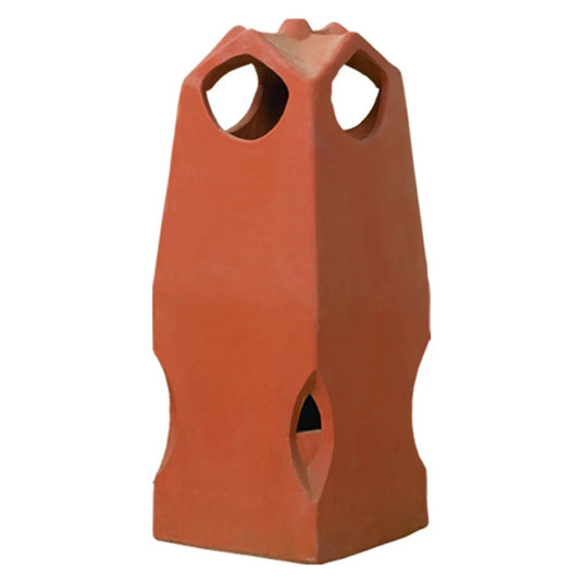Superior Excalibur clay chimney pot with a bold traditional decorative design for masonry chimneys