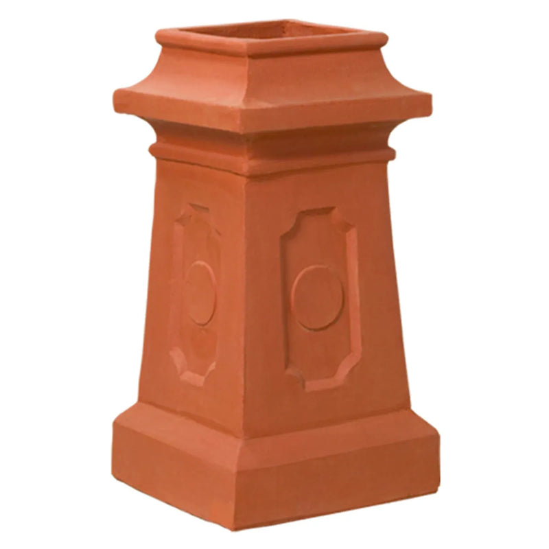 Load image into Gallery viewer, Superior Kent clay chimney pot with a traditional decorative design for masonry chimneys
