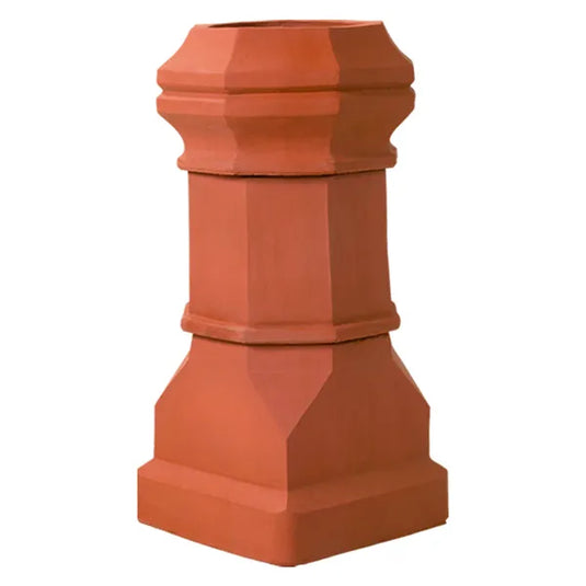 Superior Magnum Edwardian clay chimney pot with an oversized traditional decorative design for masonry chimneys