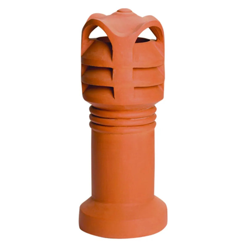 Load image into Gallery viewer, Superior Mandary Top clay chimney pot with a traditional decorative top design for masonry chimneys
