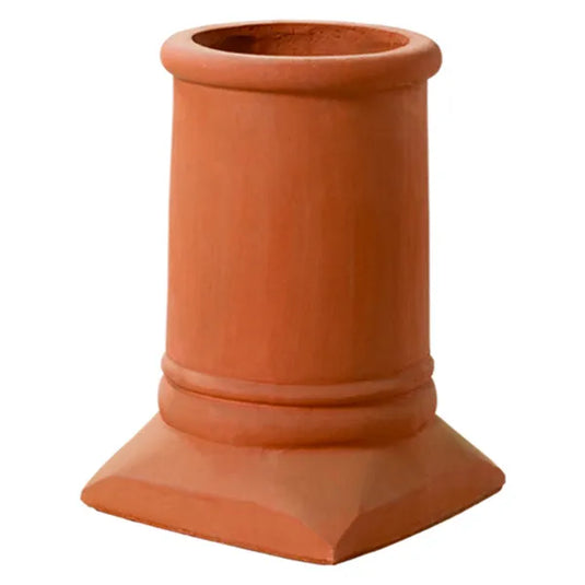 Superior Mathis clay chimney pot with a classic traditional decorative design for masonry chimneys