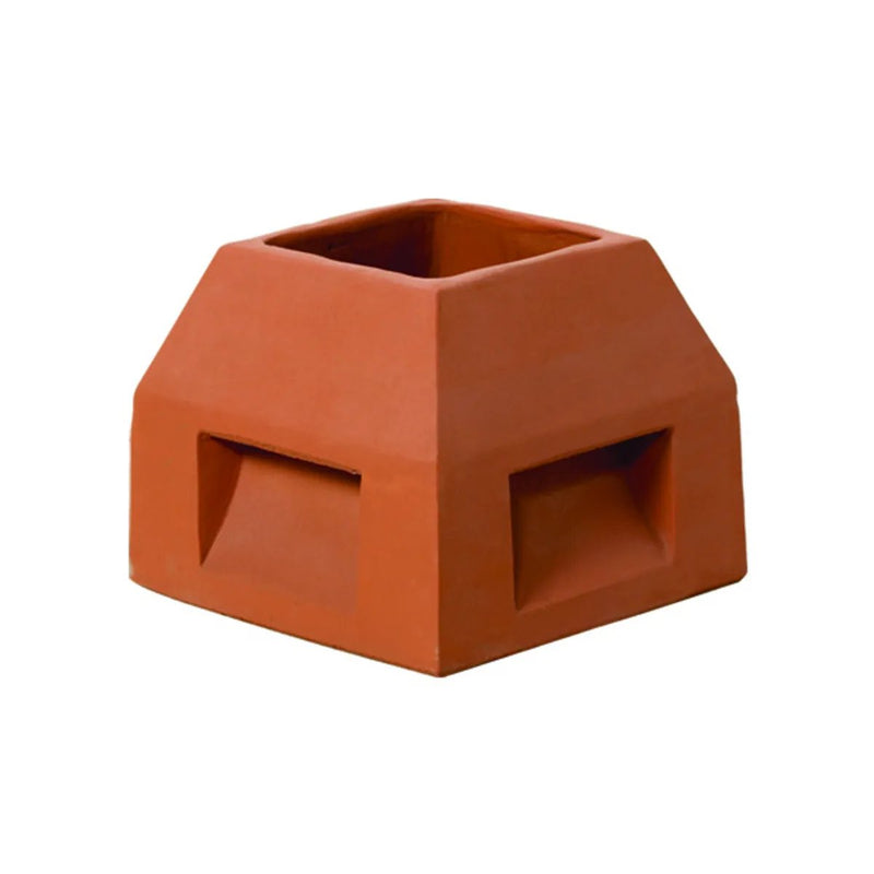 Load image into Gallery viewer, Superior Small Mansard clay chimney pot with a compact traditional decorative design for masonry chimneys

