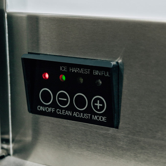 Load image into Gallery viewer, TrueFlame 15-Inch Outdoor Rated Nugget Ice Maker with Stainless Steel Door 50 lb Capacity for built-in or freestanding use
