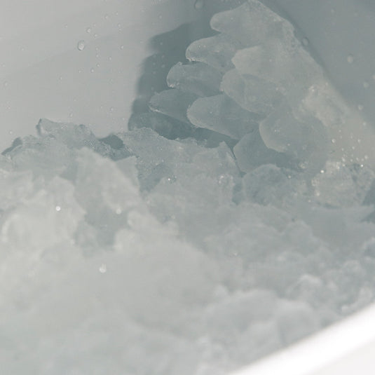 TrueFlame 15-Inch Outdoor Rated Nugget Ice Maker with Stainless Steel Door 50 lb Capacity for built-in or freestanding use