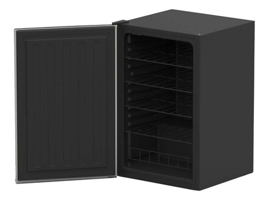 TrueFlame 22-Inch Outdoor Approved Refrigerator 4.1 Cu Ft stainless steel outdoor rated fridge for built-in kitchens