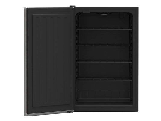 TrueFlame 22-Inch Outdoor Approved Refrigerator 4.1 Cu Ft stainless steel outdoor rated fridge for built-in kitchens