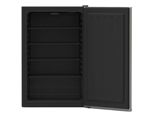 TrueFlame 22-Inch Outdoor Rated Refrigerator 4.1 Cubic Feet with Stainless Steel Door for built-in outdoor kitchens