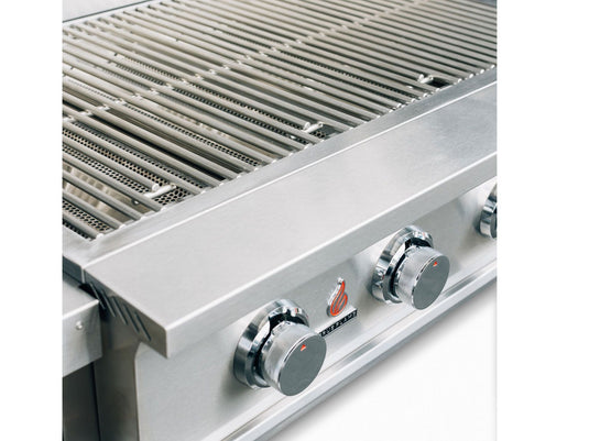 TrueFlame E Series 25-Inch 3-Burner Built-In Gas Grill with 304 stainless steel construction and flame thrower ignition