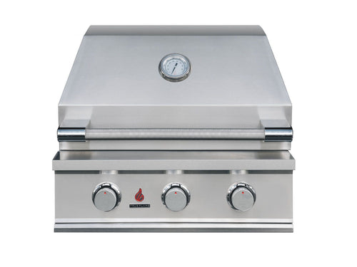 TrueFlame E Series 25-Inch 3-Burner Built-In Gas Grill with 304 stainless steel construction and flame thrower ignition